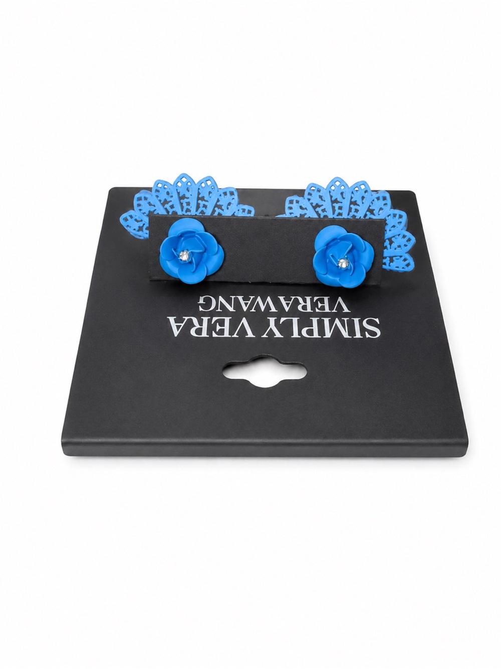 Simply Vera Vera Wang Blue Floral Ear Floaters
